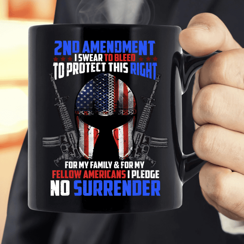 2nd Amendment Gun Rights USA Flag Military Veteran Patriotic Mug