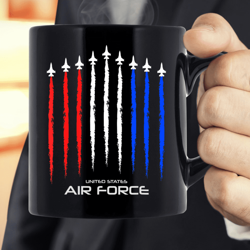 Air Force US Veterans American Flag Gift Mug