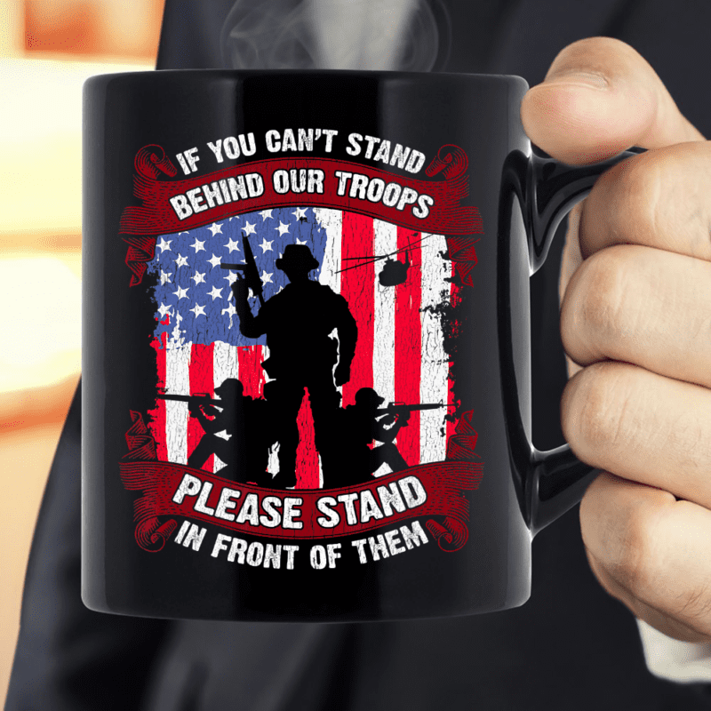 Military Veteran Soldier Troops American Flag Patriot Gift Mug