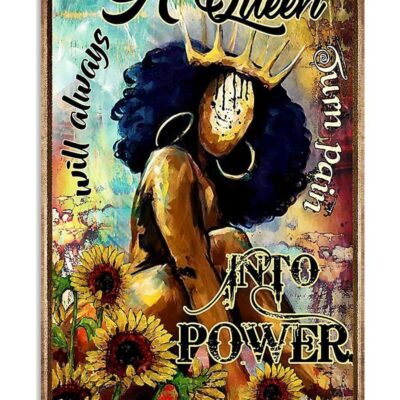 African Black Art A Queen Will Always Turn Pain In To Power Vertical Poster Canvas Wall Decor Visual Art 1
