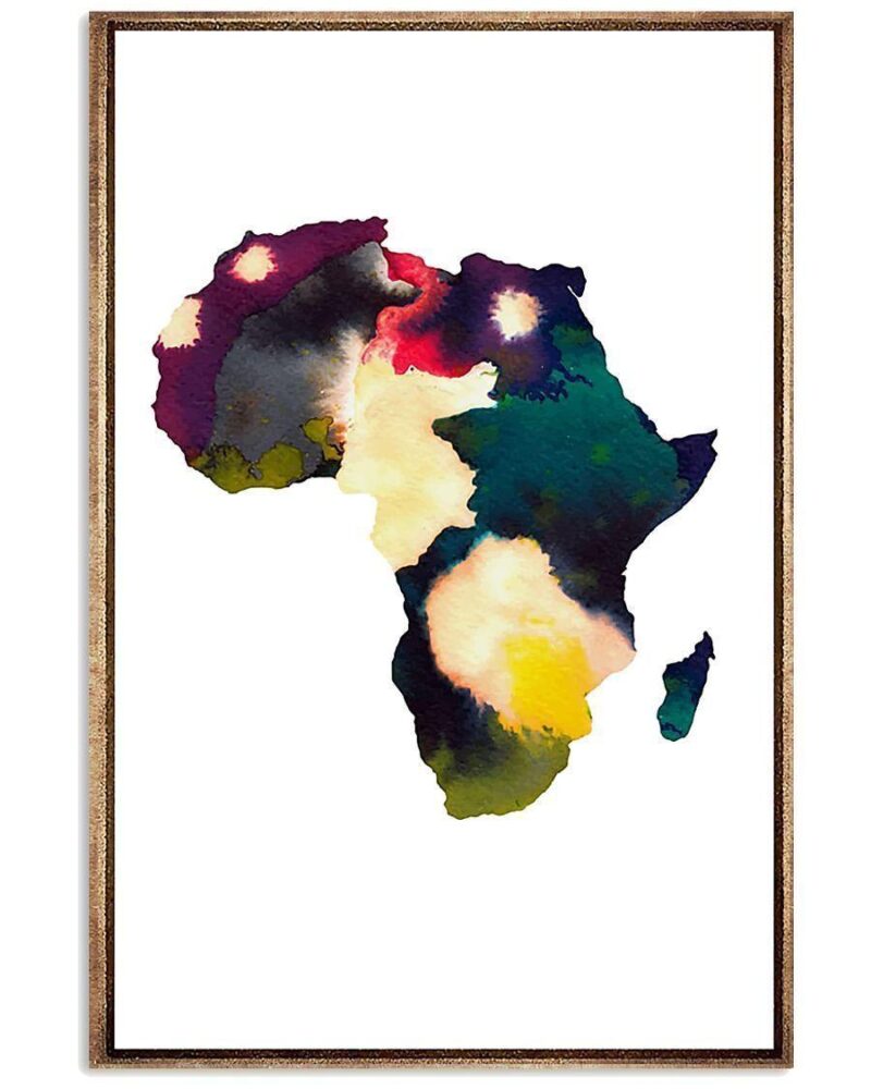 African Black Art Africa Map Vertical Poster Canvas Wall Decor Visual Art 1