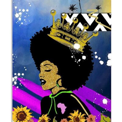 African Black Art Beautiful Black Queen Poster Vertical Poster Canvas Wall Decor Visual Art 1