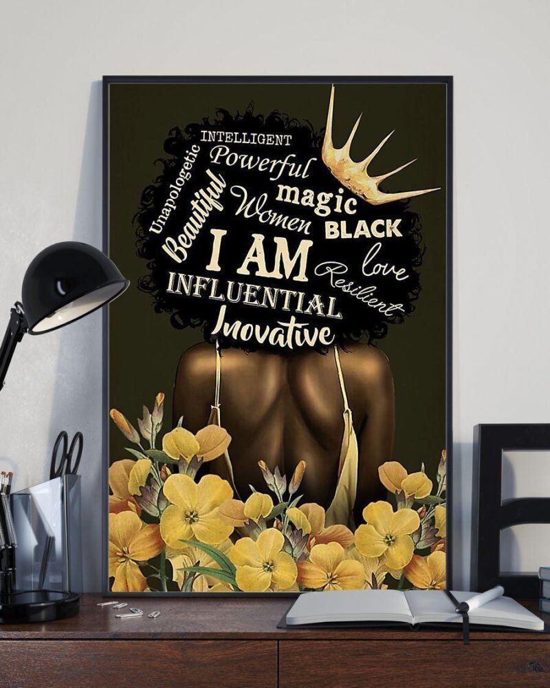 African - Black Art - Behind Of Black Queen Vertical Poster Canvas - Wall Decor Visual Art