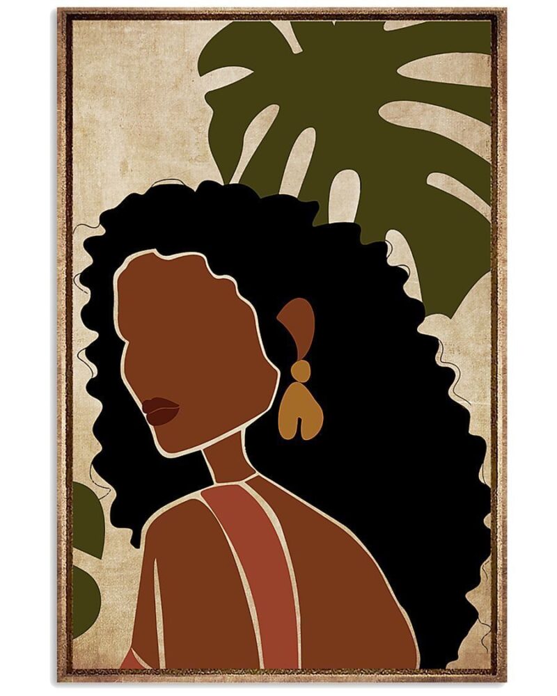 African Black Art Black Girl Portrait Poster Vertical Poster Canvas Wall Decor Visual Art 1