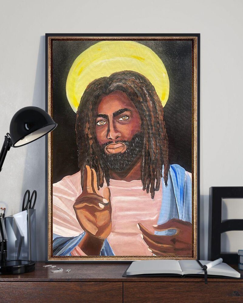 African - Black Art - Black Jesus Vertical Poster Canvas- Wall Decor Visual Art