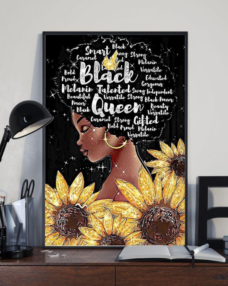 African - Black Art - Black Queen Talented Vertical Poster Canvas - Wall Decor Visual Art