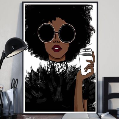 African - Black Art - Black Queen Vertical Poster Canvas - Wall Decor Visual Art