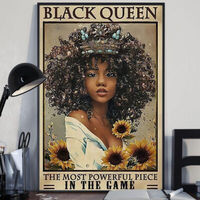 African - Black Art - Black Queen Vertical Poster Canvas - Wall Decor Visual Art