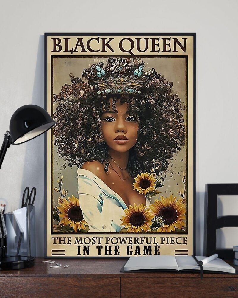 African - Black Art - Black Queen Vertical Poster Canvas - Wall Decor Visual Art