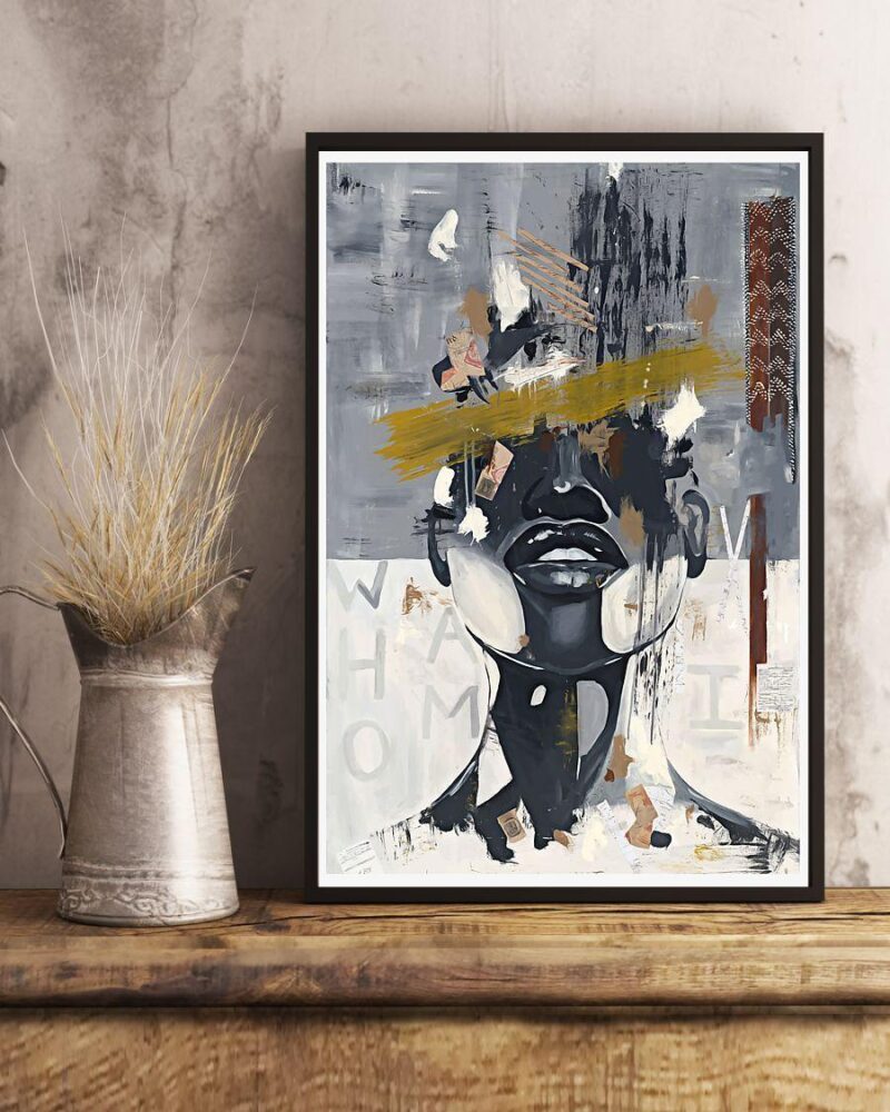 African - Black Art - Colorful African American Poster 2 Vertical Poster Canvas- Wall Decor Visual Art