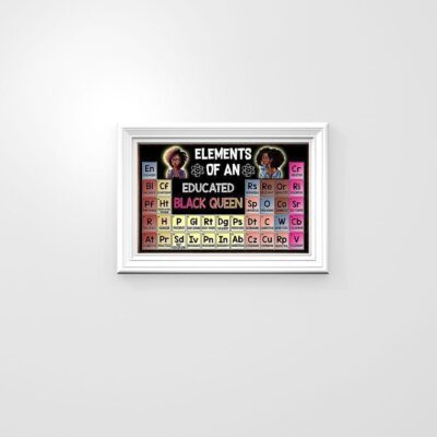African Black Art Elements Of An Educated Black Queen Horizontal Poster Canvas Wall Decor Visual Art 1