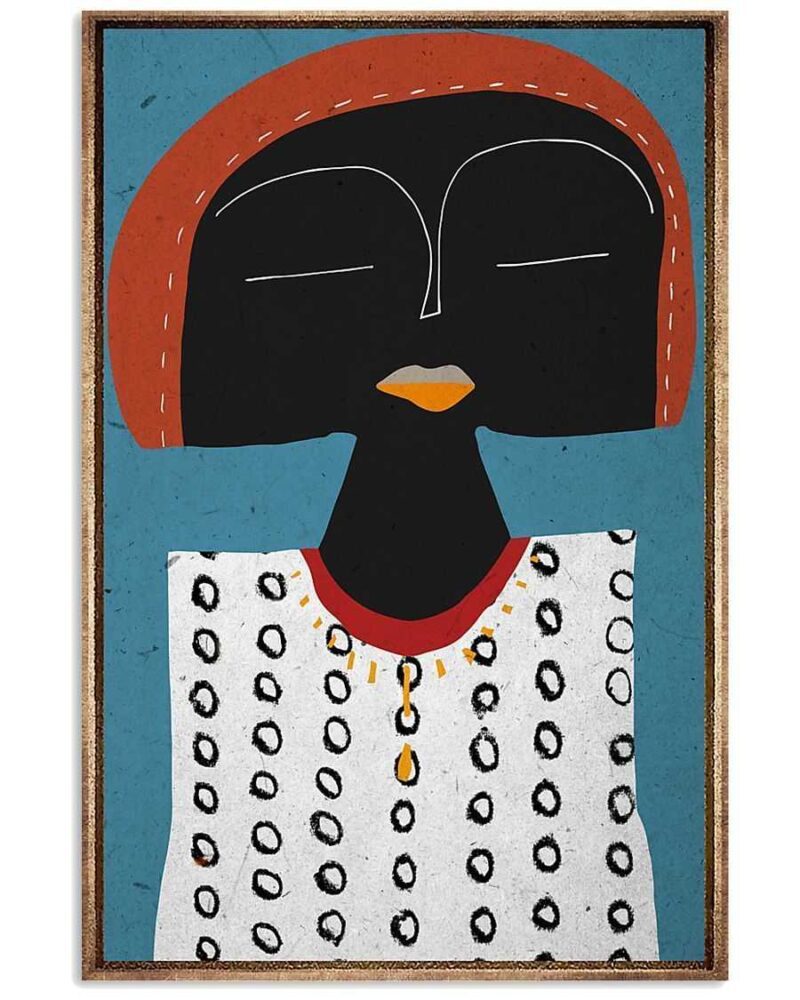 African Black Art Funny Face 2 Vertical Poster Canvas Wall Decor Visual Art 1