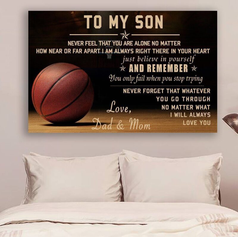 Basketball Poster Canvas Dad&Mom never feel that wall decor visual art