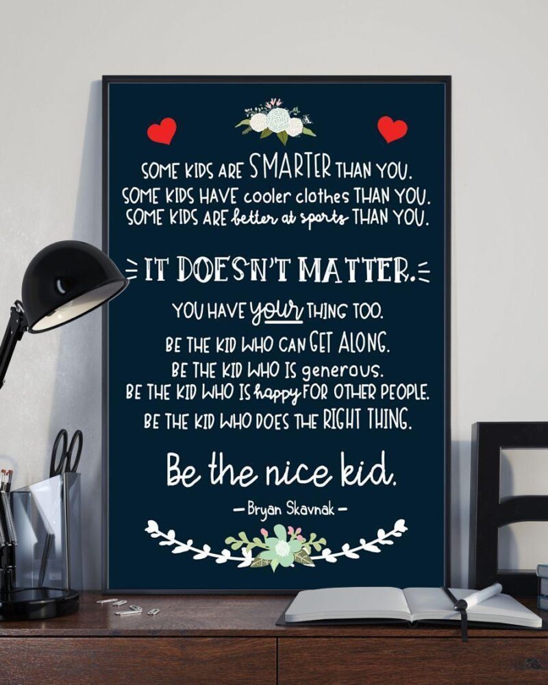 Be The Nice Kid Vertical Poster Canvas - Wall Decor Visual Art