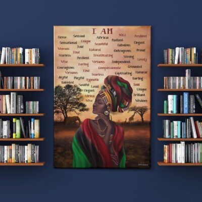 Black Queen I Am Africa Poster CanvasWall Art Wall Decor 2