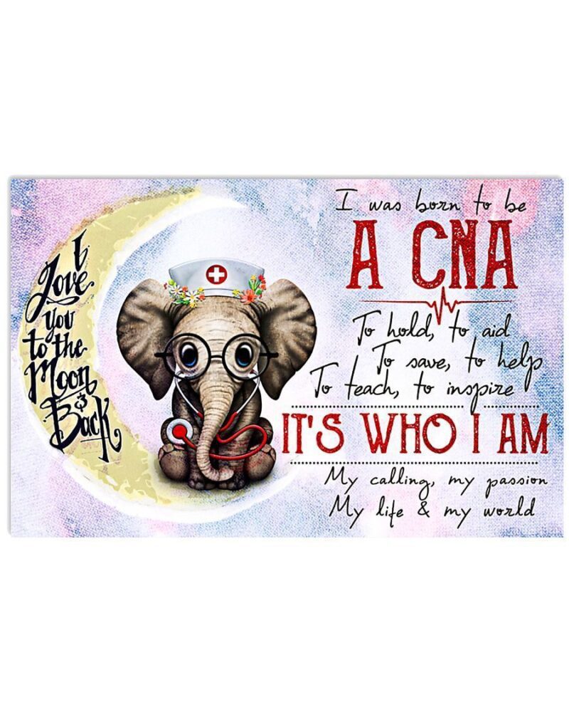 Born To Be A CNA Horizontal Poster Canvas - Wall Decor Visual Art