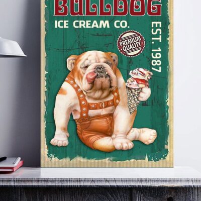 Bulldog Ice Cream Co Premium Quality Poster Canvas - Wall Decor Visual Art