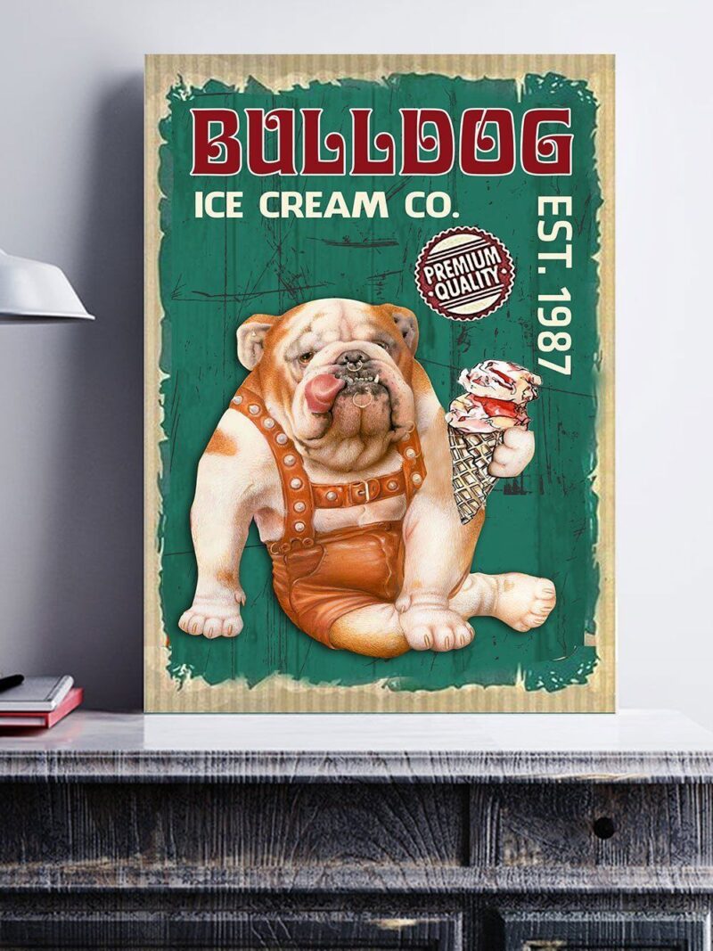 Bulldog Ice Cream Co Premium Quality Poster Canvas - Wall Decor Visual Art