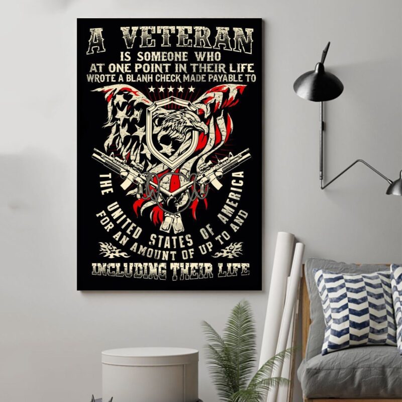 CV443 Poster Canvas Veteran Definition wall decor visual art