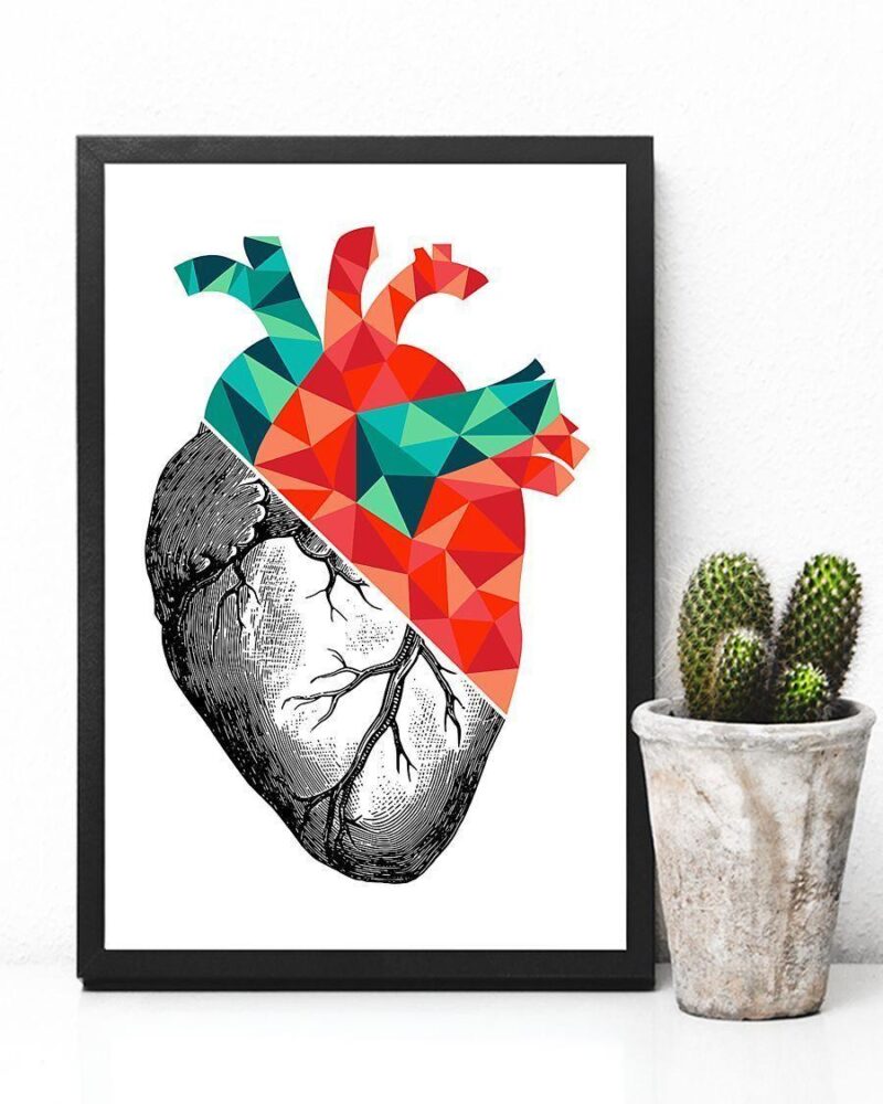 Cardiologist Heart Anatomy Vertical Poster Canvas - Wall Decor Visual Art