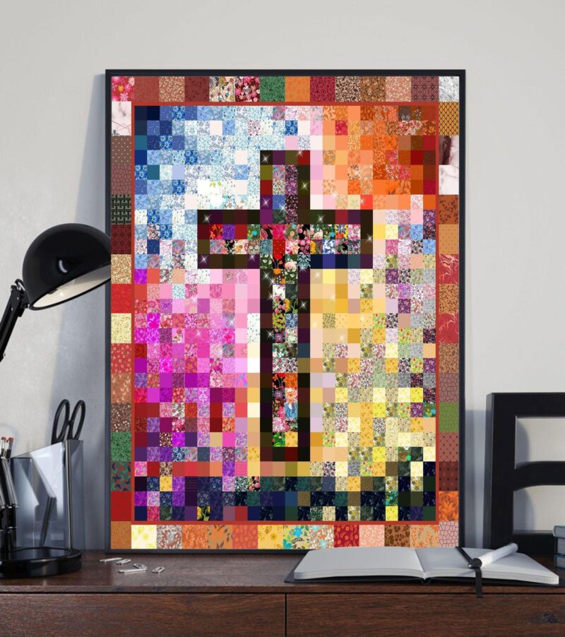 Christian Cross Poster Canvas - Wall Decor Visual Art