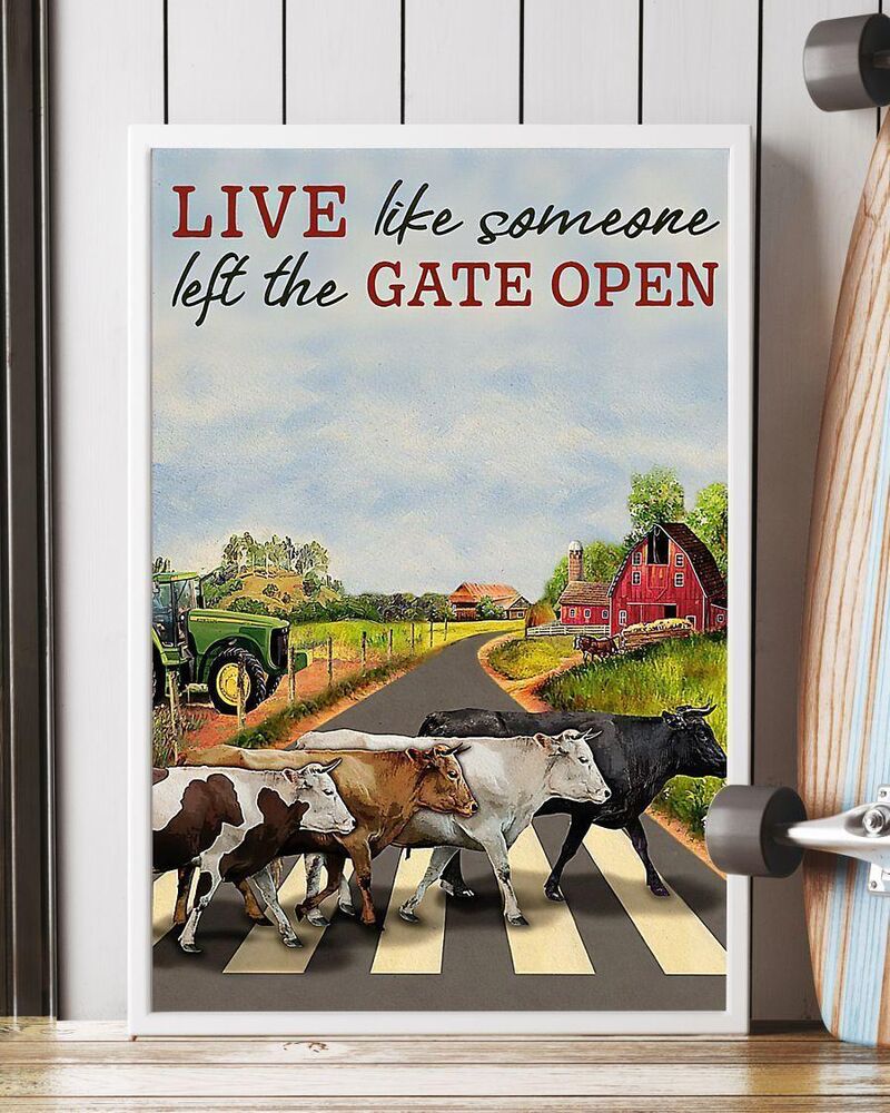 Cow-Live-Like-Someone-Let-The-Gate-Open-Vertical-Poster-Canvas-Wall-Decor-Visual-Art-3 Cow Live Like Someone Let The Gate Open Vertical Poster Canvas Wall Decor Visual Art 3