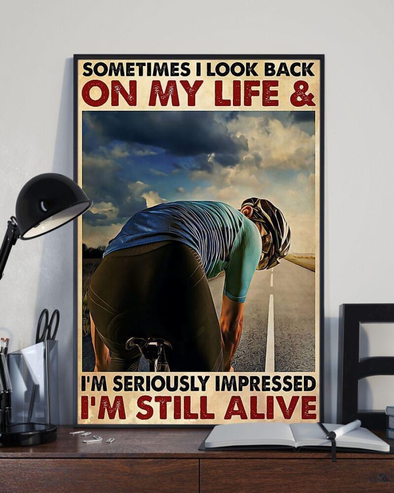 Cycling I'm Still Alive Vertical Poster Canvas - Wall Decor Visual Art