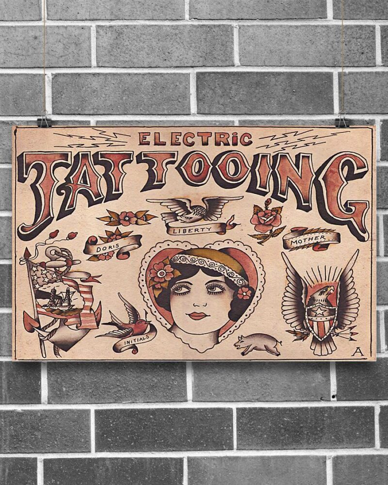 Electric Tattooing Horizontal Poster Canvas - Wall Decor Visual Art