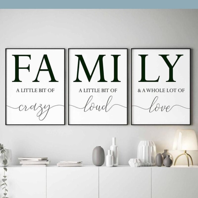 Family Definition Poster Canvas House Warming Gift
