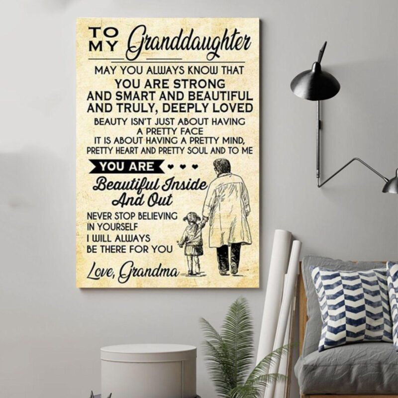 Family Poster Canvasgrandma to granddaughter may you always wall decor visual art