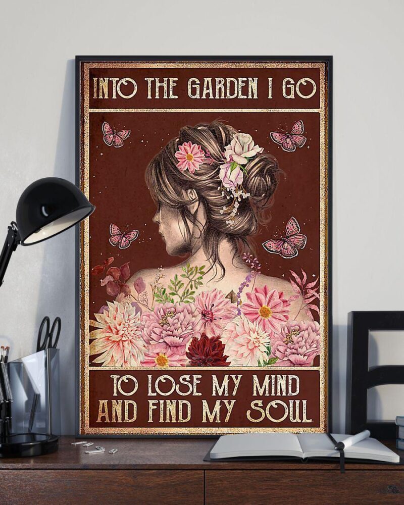 Gardening I Go To Lose My Mind And Find My Soul Vertical Poster Canvas - Wall Decor Visual Art