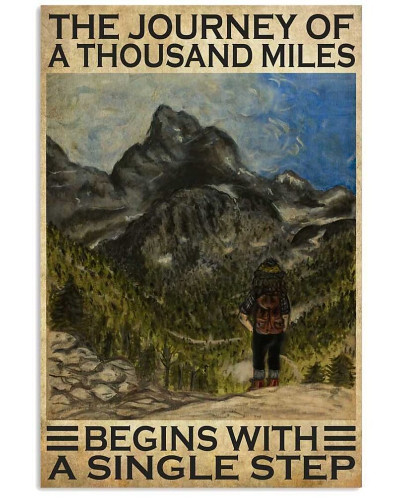 Hiking The Journey Of A Thousand Miles Vertical Poster Canvas Wall Decor Visual Art 1