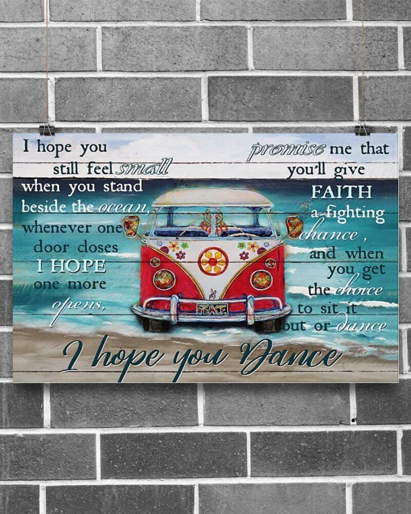 Hippie I Hope You Dance Horizontal Poster Canvas - Wall Decor Visual Art