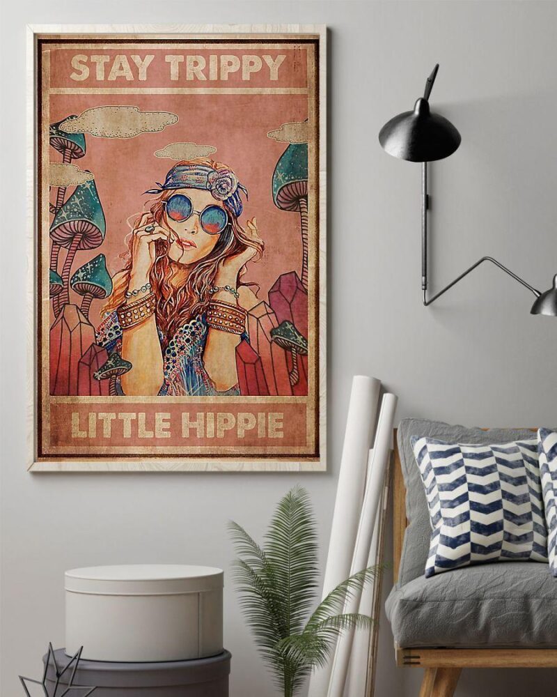 Hippie - Stay Trippy Little Hippie Vertical Poster Canvas - Wall Decor Visual Art