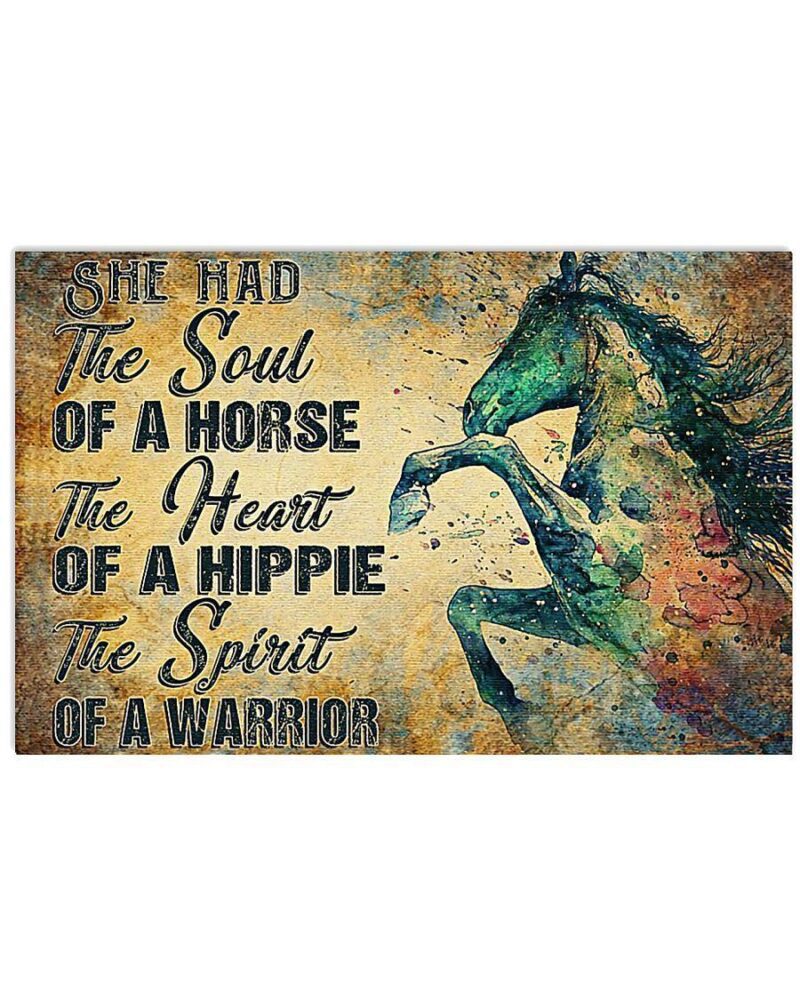 Horse Girl - The Soul Of A Horse Horizontal Poster Canvas- Wall Decor Visual Art