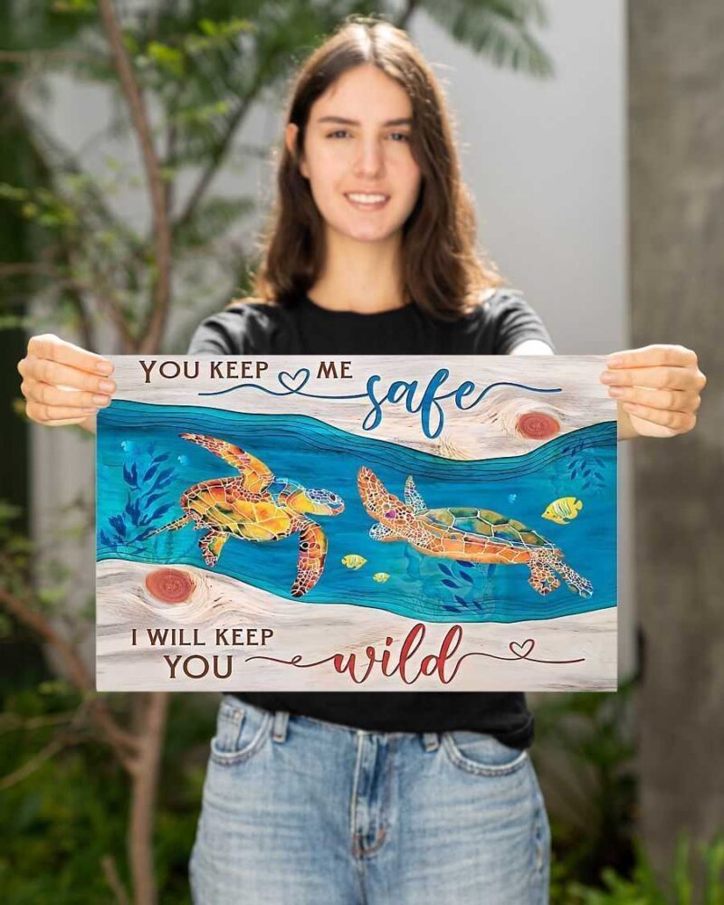 Keep You Wild Turtle Horizontal Poster Canvas - Wall Decor Visual Art