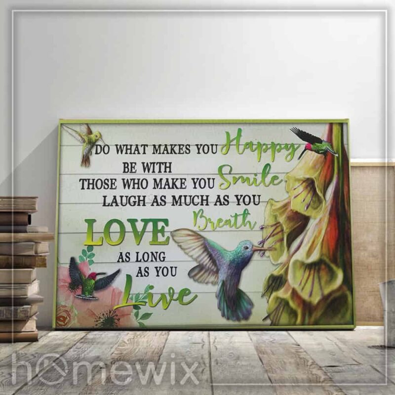 Hummingbird Poster Canvas - Wall Decor