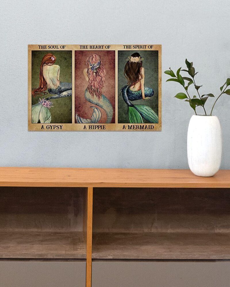 Mermaid The Soul Of A Gypsy Horizontal Poster Canvas - Wall Decor Visual Art