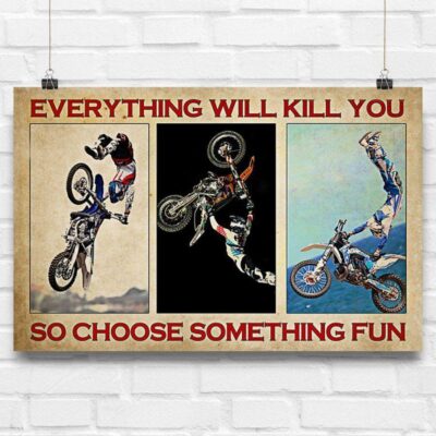 Motorcycle - Choose Something Fun Horizontal Poster Canvas- Wall Decor Visual Art 2 Motorcycle Choose Something Fun Horizontal Poster Canvas Wall Decor Visual Art 2
