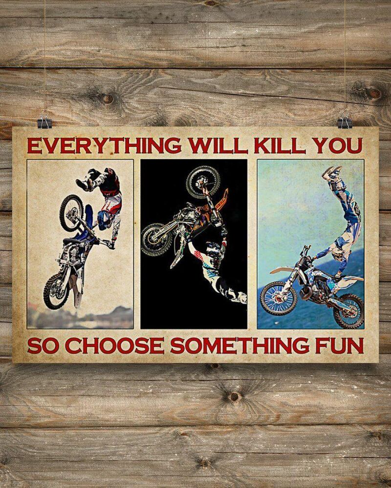 Motorcycle-Choose-Something-Fun-Horizontal-Poster-Canvas-Wall-Decor-Visual-Art Motorcycle - Choose Something Fun Horizontal Poster Canvas- Wall Decor Visual Art