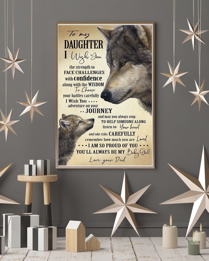 My Baby Girl - To Daughter From Dad Vertical Poster Canvas - Wall Decor Visual Art