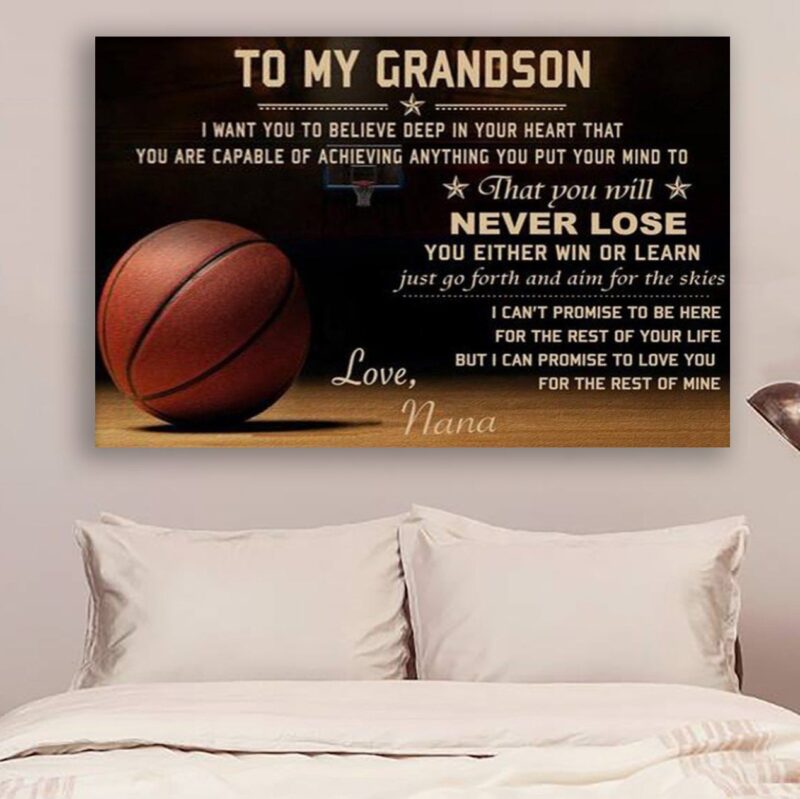 Nana To my Grandson Poster Canvas wall decor visual art