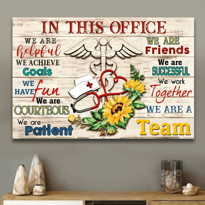 Nurse In This Office Horizontal Poster Canvas