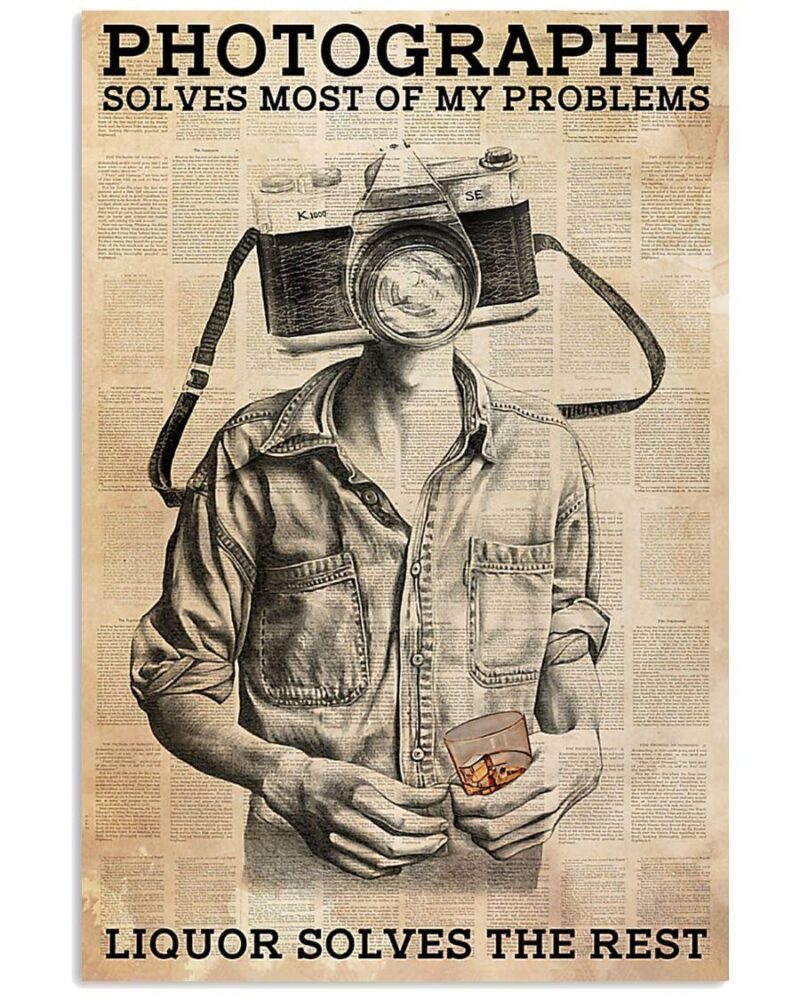Photographer Solves Problems Vertical Poster Canvas Wall Decor Visual Art 1