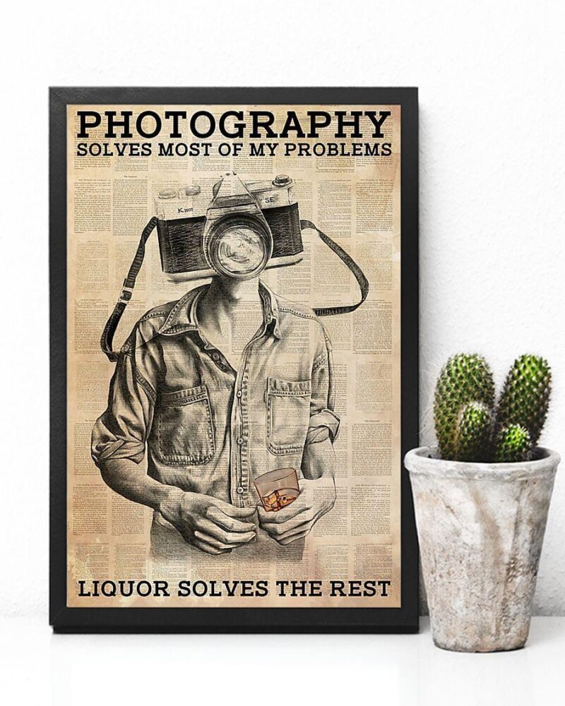 Photographer Solves Problems Vertical Poster Canvas - Wall Decor Visual Art