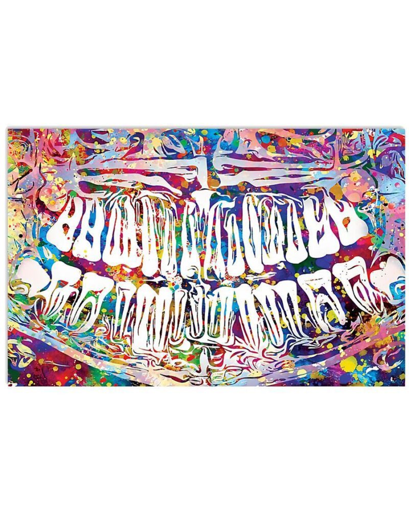 Professions Poster Dentist Colorful X Ray Image Horizontal Poster Canvas Wall Decor Visual Art 1