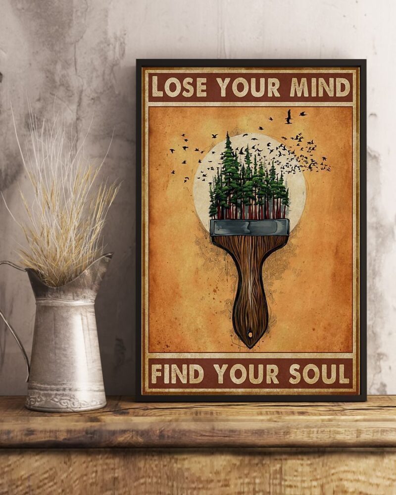 Professions Poster - Painting Find Your Soul Vertical Poster Canvas - Wall Decor Visual Art