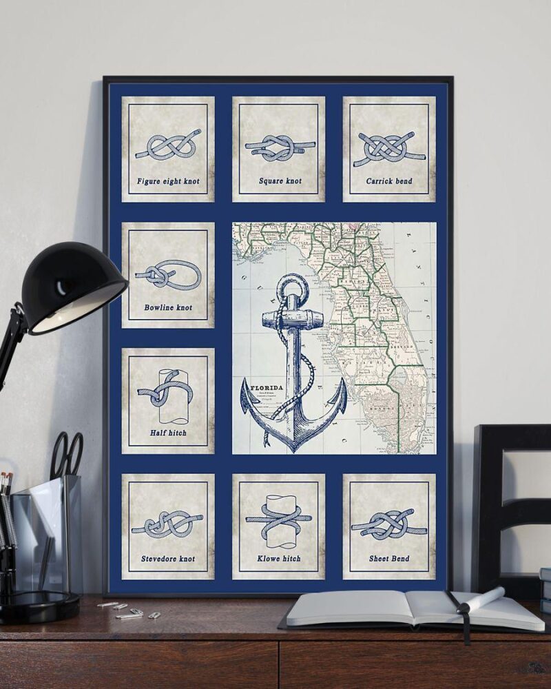 Professions Poster - Sailing Types Of Knots Vertical Poster Canvas - Wall Decor Visual Art