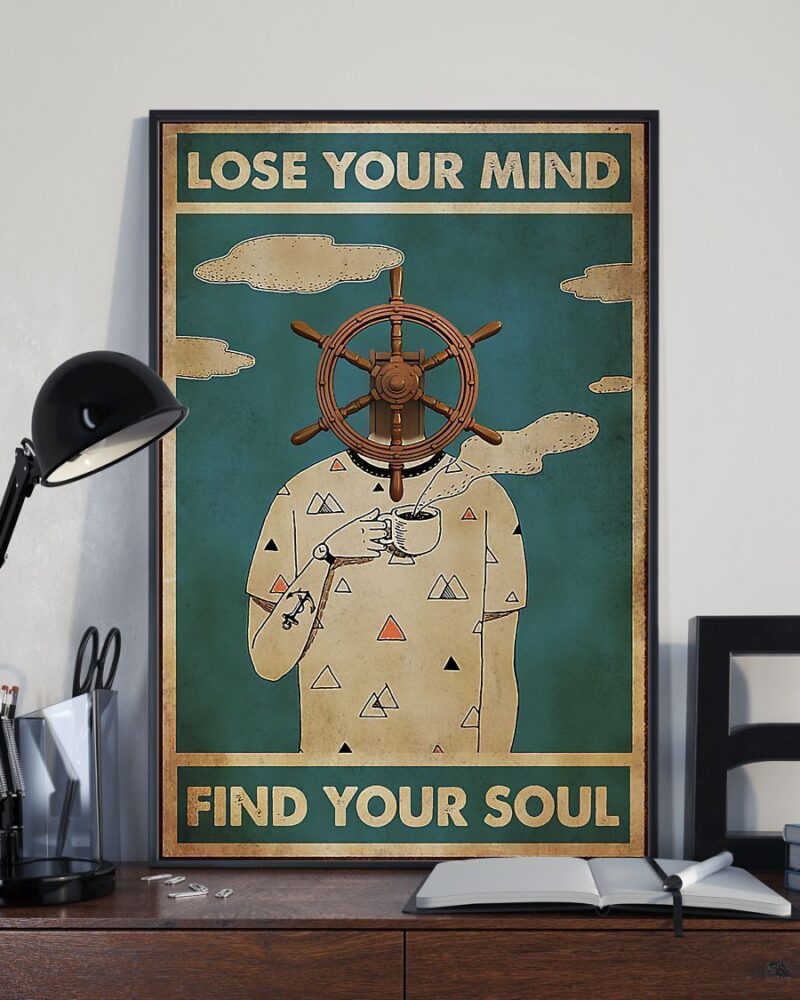 Professions Poster - Sailor Lose Your Mind Find Your Soul Vertical Poster Canvas - Wall Decor Visual Art