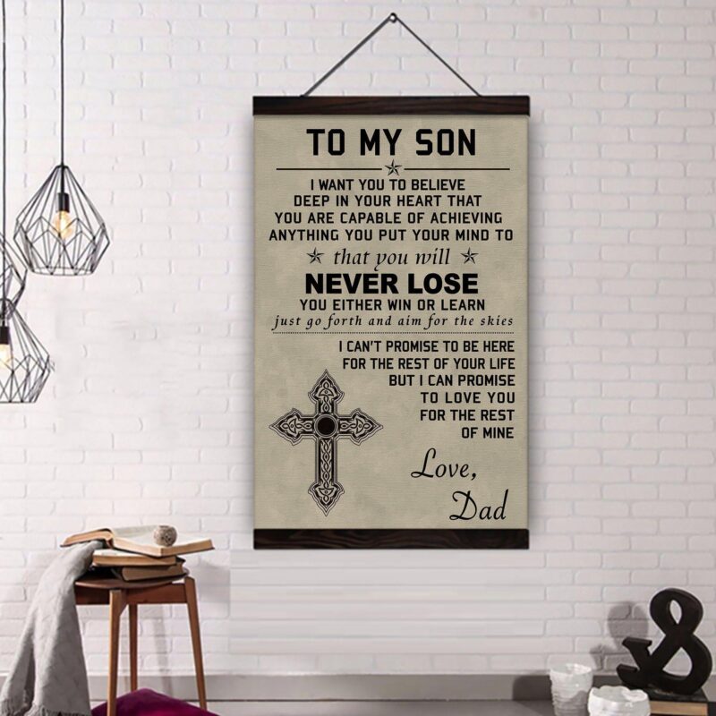 RDT51 Cross  Dad to son  Never lose wall decor visual art